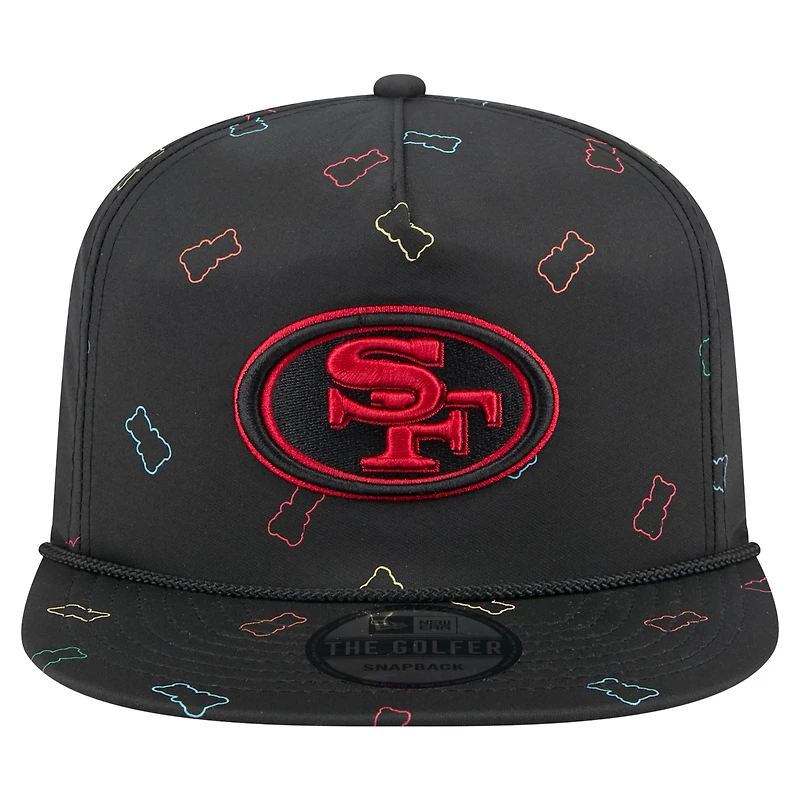 Men's New Era Black San Francisco 49ers Gummy Golfer Snapback Hat