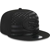 Men's New Era Black San Francisco 49ers Independent 9FIFTY Snapback Hat