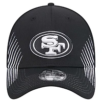 Men's New Era Black San Francisco 49ers Sport Night Active 39THIRTY Flex Hat