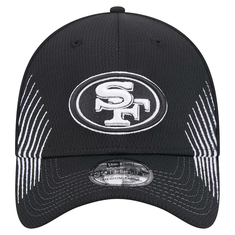 Casquette flexible Sport Night Active 39THIRTY San Francisco 49ers New Era noire pour hommes