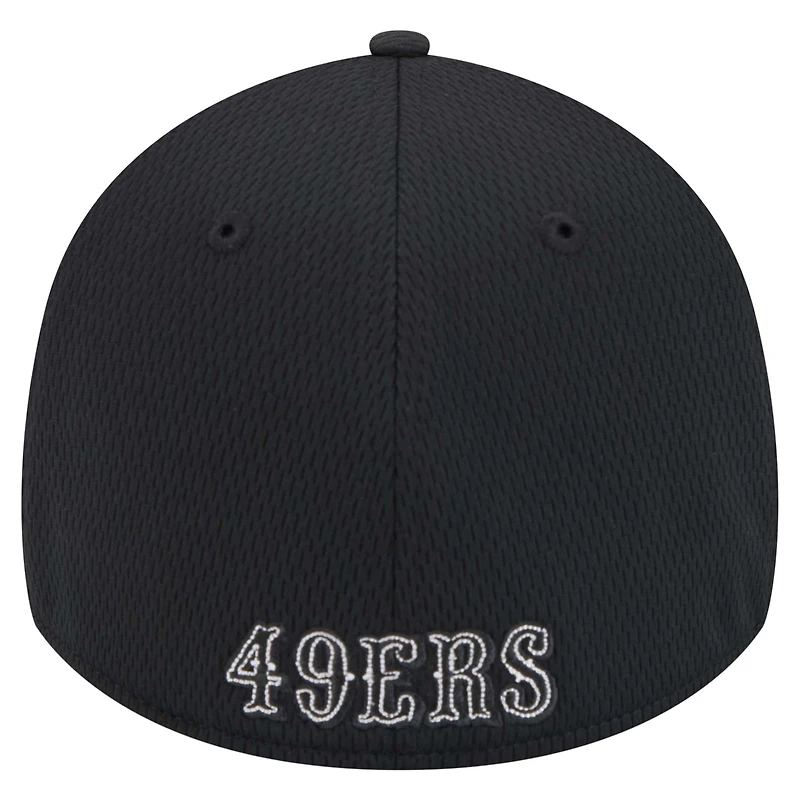 Men's New Era Black San Francisco 49ers Sport Night Active 39THIRTY Flex Hat