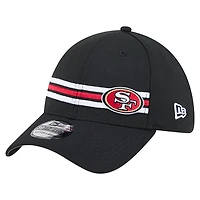 Casquette New Era noire à rayures San Francisco 49ers 39THIRTY Flex pour homme