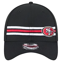 Casquette New Era noire à rayures San Francisco 49ers 39THIRTY Flex pour homme