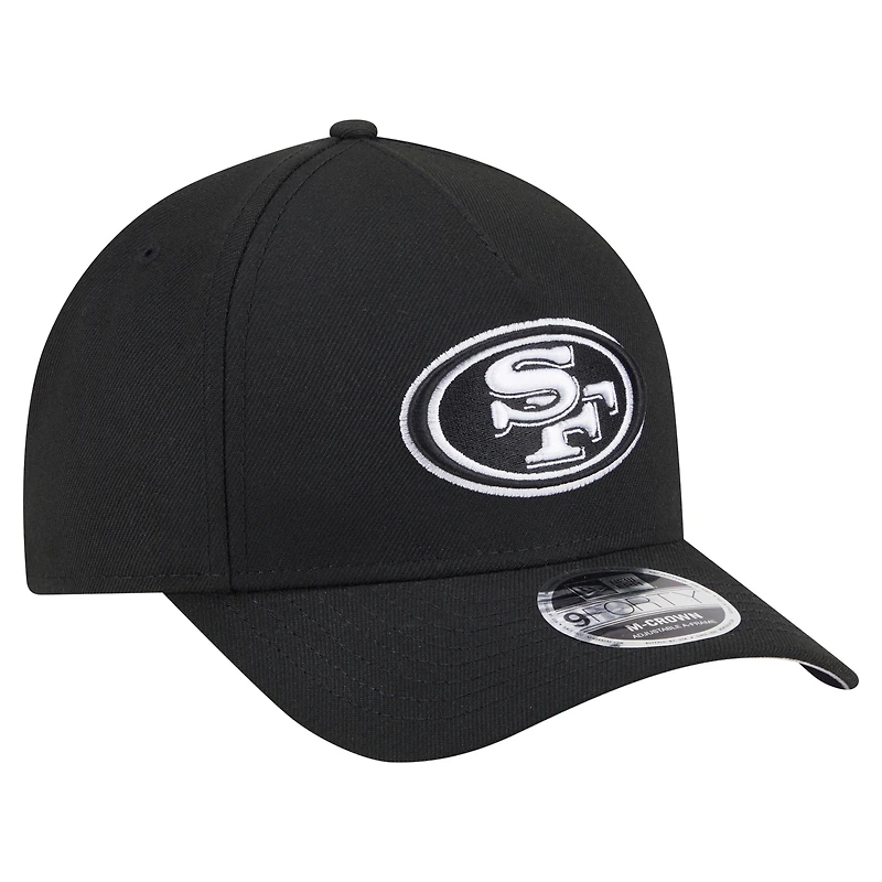 Men's New Era  Black San Francisco 49ers Team Collection 9FORTY M-Crown A-Frame Adjustable Hat