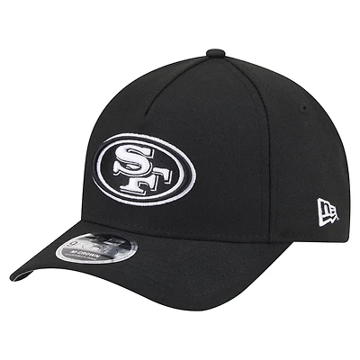 Men's New Era  Black San Francisco 49ers Team Collection 9FORTY M-Crown A-Frame Adjustable Hat