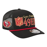 Men's New Era Black San Francisco 49ers Throwback Foam 19TWENTY Adjustable Hat