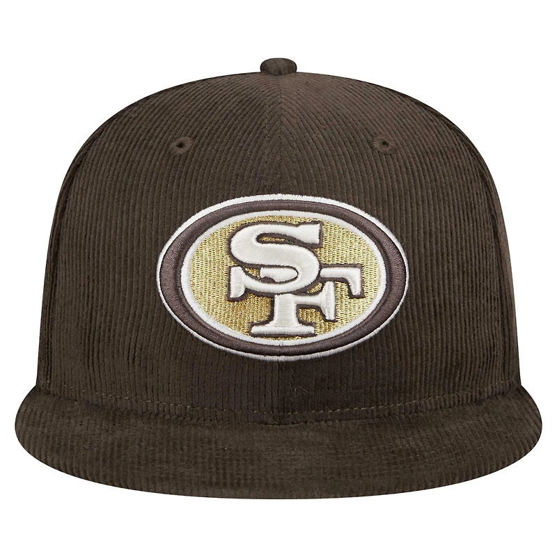 Casquette ajustée 59FIFTY Choco Cord marron San Francisco 49ers pour homme New Era