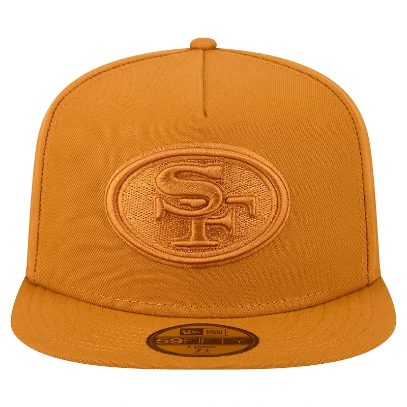 Men's New Era  Brown San Francisco 49ers Color Pack A-Frame 59FIFTY Fitted Hat