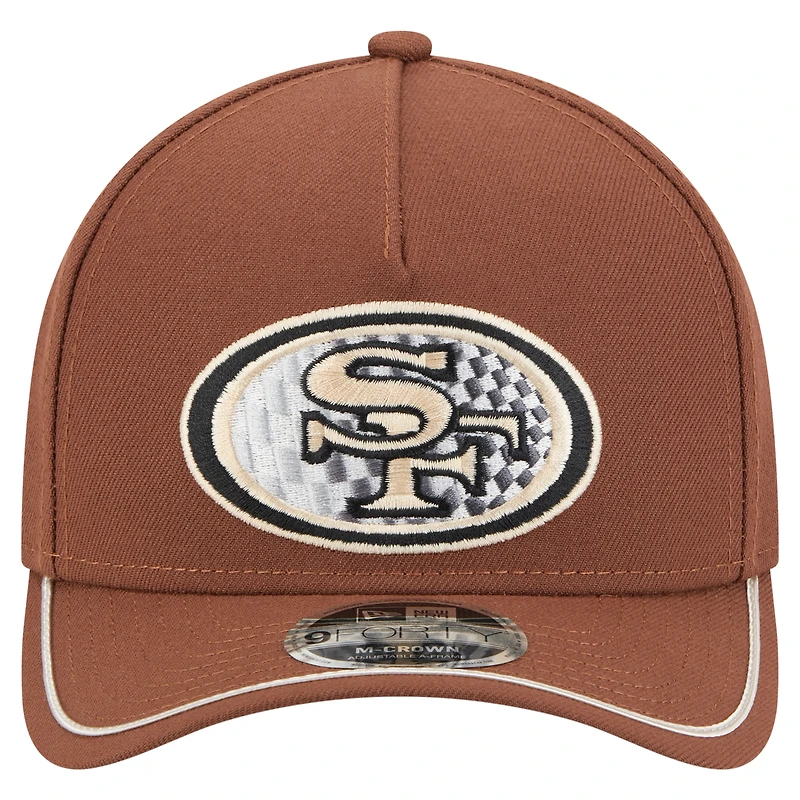 Casquette ajustable Motorsport 9FORTY marron San Francisco 49ers pour homme de New Era