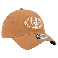 Casquette ajustable New Era marron San Francisco 49ers Stamp 9TWENTY pour homme
