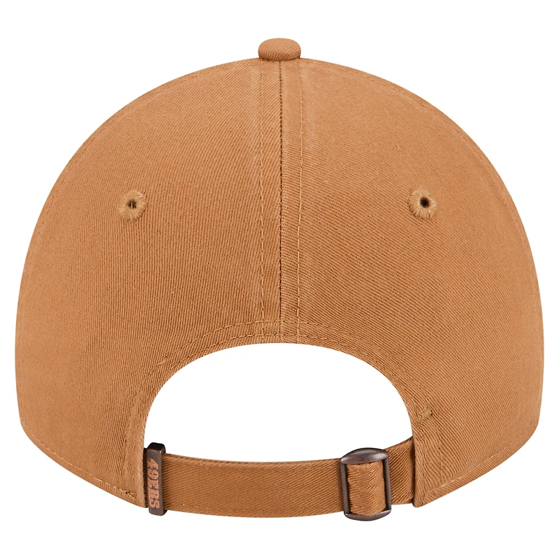 Casquette ajustable New Era marron San Francisco 49ers Stamp 9TWENTY pour homme