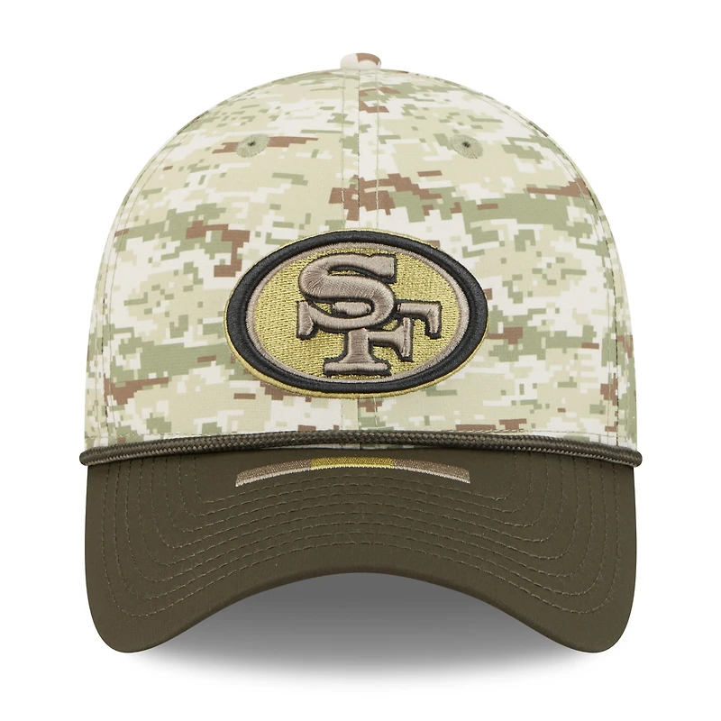 Men's New Era  Camo/Dark Green San Francisco 49ers 2025 Salute to Service 39THIRTY Flex Hat