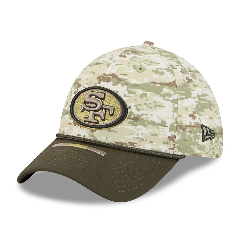 Men's New Era  Camo/Dark Green San Francisco 49ers 2025 Salute to Service 39THIRTY Flex Hat