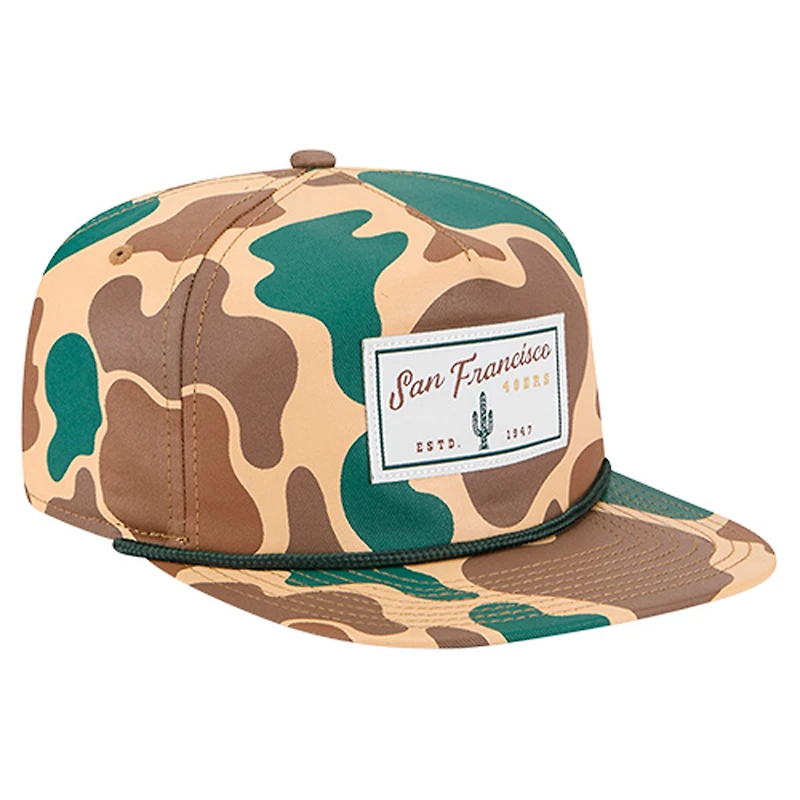 Men's New Era  Camo San Francisco 49ers Duck Rope 19TWENTY Snapback Hat