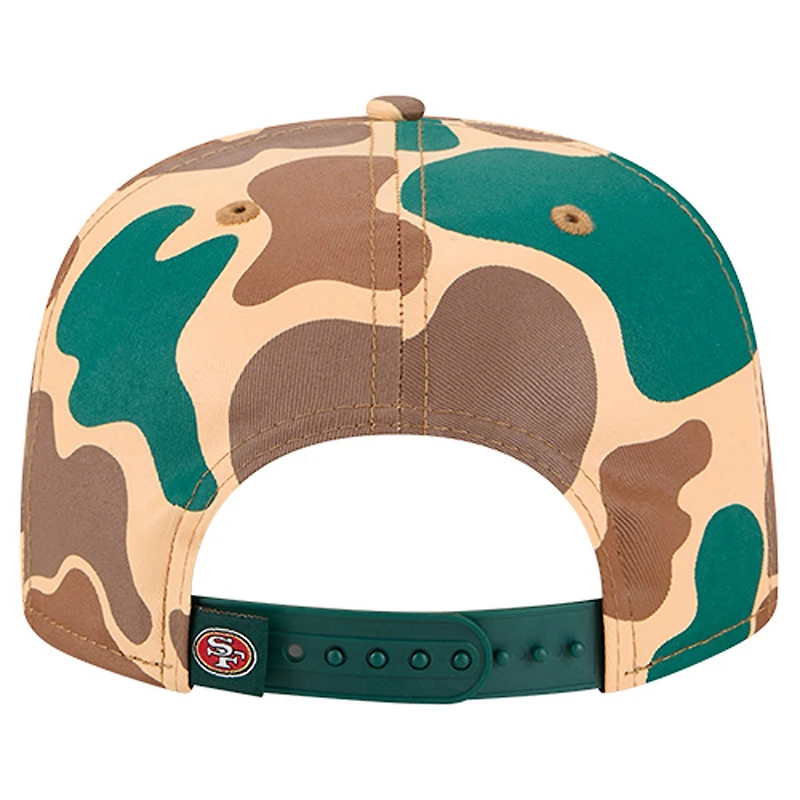 Casquette snapback New Era camouflage San Francisco 49ers Duck Rope 19TWENTY pour homme