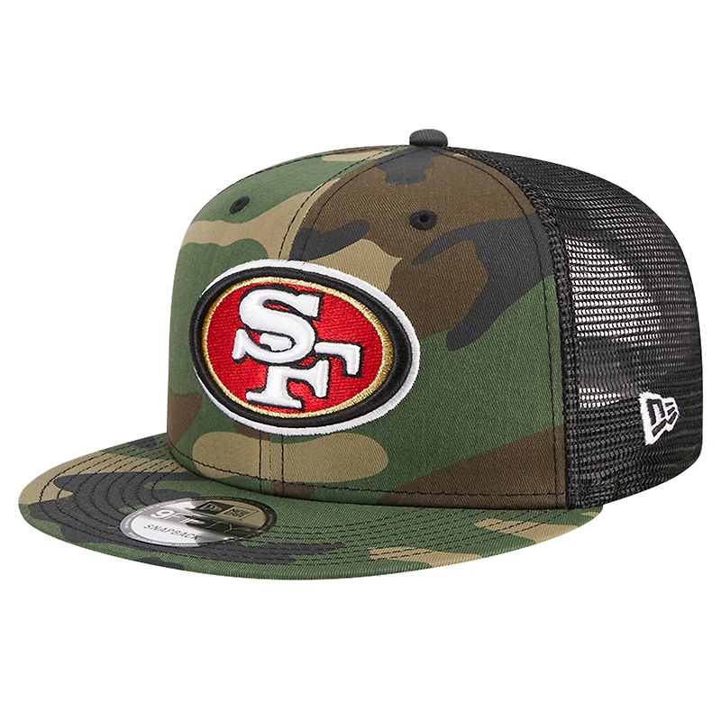 Men's New Era Camo San Francisco 49ers  Main Trucker 9FIFTY Snapback Hat