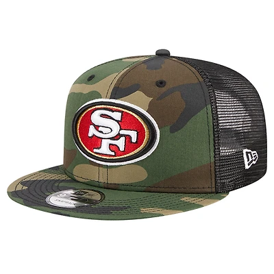 Men's New Era Camo San Francisco 49ers  Main Trucker 9FIFTY Snapback Hat