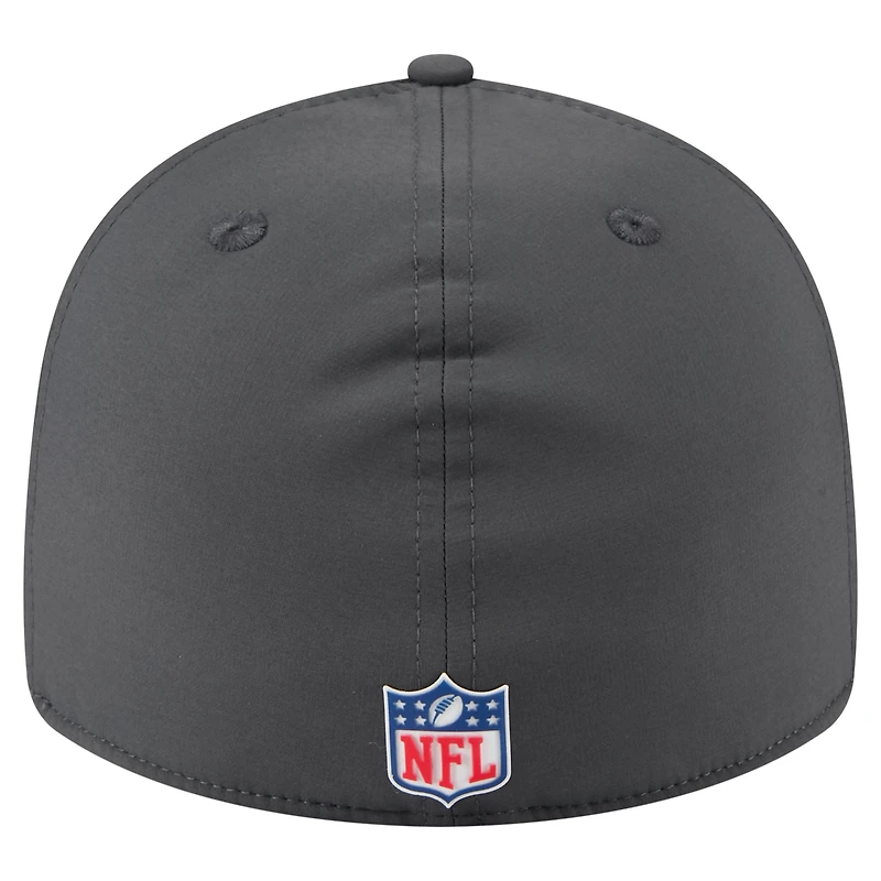 Men's New Era Charcoal San Francisco 49ers 2025 Sideline Cold Weather Retro Crown 59FIFTY Fitted Hat