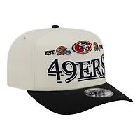 Casquette snapback New Era crème/noire San Francisco 49ers 9FIFTY pour homme