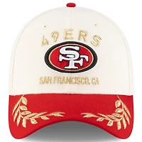 Casquette New Era 39THIRTY Flex crème/écarlate pour homme des San Francisco 49ers, draft NFL 2025