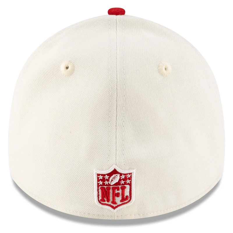 Casquette New Era 39THIRTY Flex crème/écarlate pour homme des San Francisco 49ers, draft NFL 2025