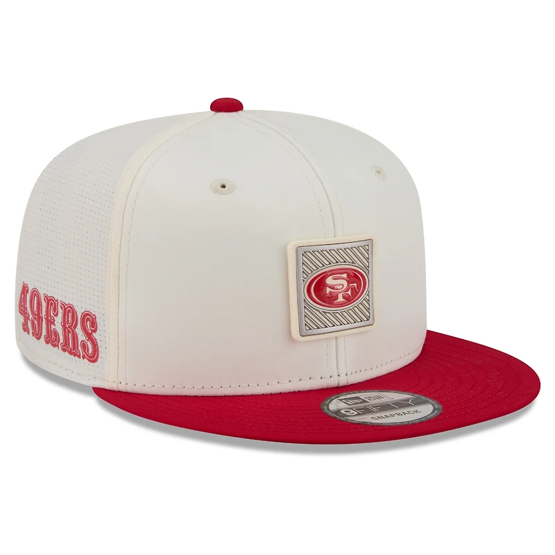 Men's New Era Cream/Scarlet San Francisco 49ers 2026 NFL Training Camp 9FIFTY Snapback Hat