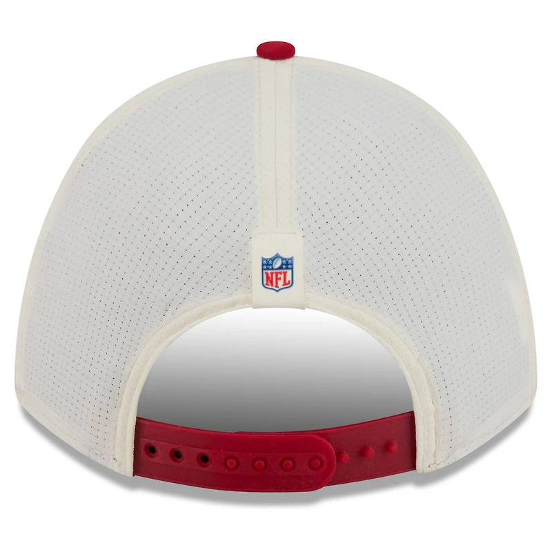Men's New Era Cream/Scarlet San Francisco 49ers 2026 NFL Training Camp 9FORTY Adjustable Hat
