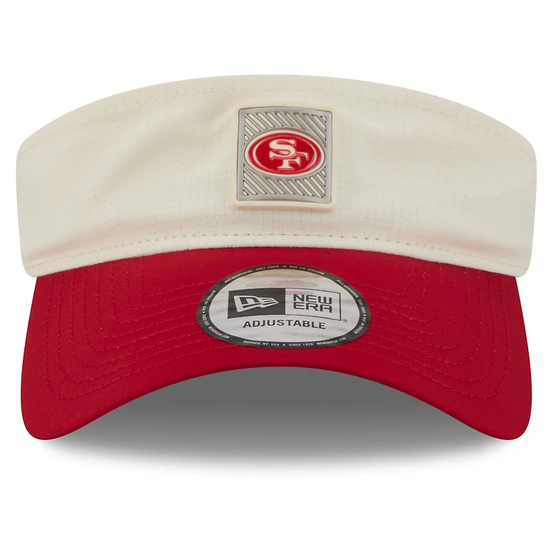 Men's New Era Cream/Scarlet San Francisco 49ers 2026 NFL Training Camp Adjustable Visor