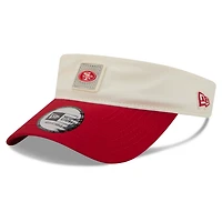 Casquette New Era crème/écarlate pour homme, visière ajustable, San Francisco 49ers, camp d'entraînement NFL 2026