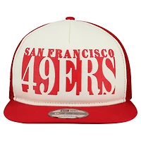 Casquette snapback New Era 9FIFTY à découpes en A crème/écarlate des San Francisco 49ers pour homme
