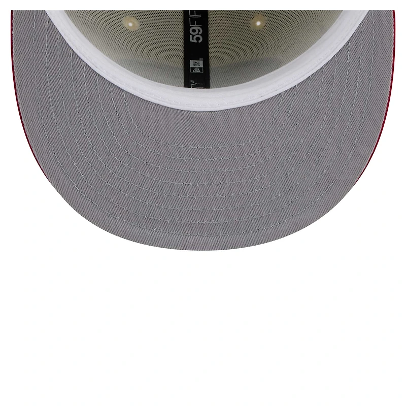 Men's New Era  Cream/Scarlet San Francisco 49ers Main 59FIFTY Fitted Hat