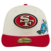 Men's New Era Cream/Scarlet San Francisco 49ers Tonal Floral 59FIFTY Fitted Hat