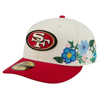 Casquette ajustée New Era 59FIFTY crème/écarlate San Francisco 49ers pour homme