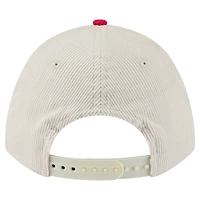 Men's New Era  Cream/Scarlet San Francisco 49ers  Two-Tone Sided Corduroy 9FORTY A-Frame Adjustable Hat
