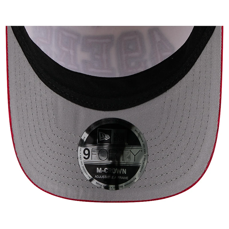 Men's New Era  Cream/Scarlet San Francisco 49ers  Two-Tone Sided Corduroy 9FORTY A-Frame Adjustable Hat