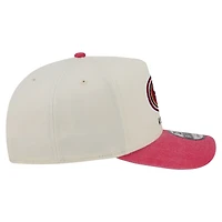 Men's New Era  Cream/Scarlet San Francisco 49ers Washed A-Frame 9FIFTY Snapback Hat