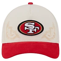 Men's New Era  Cream/Scarlet San Francisco 49ers Western 9FORTY A-Frame Adjustable Hat