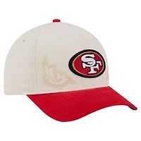Men's New Era  Cream/Scarlet San Francisco 49ers Western 9FORTY A-Frame Adjustable Hat