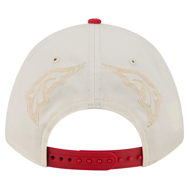 Men's New Era Cream/Scarlet San Francisco 49ers Western 9FORTY A-Frame Adjustable Hat