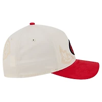 Casquette western New Era 9FORTY A-Frame ajustable crème/écarlate pour homme, San Francisco 49ers