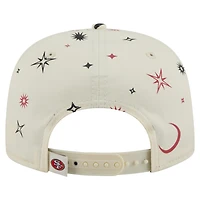 Casquette ajustable New Era pour homme, couleur crème, motif céleste des San Francisco 49ers