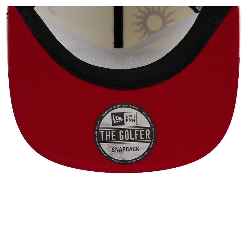 Casquette ajustable New Era pour homme, couleur crème, motif céleste des San Francisco 49ers