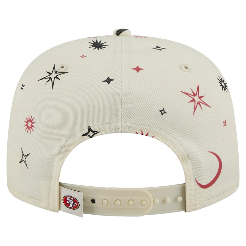 Casquette snapback Celestial Golfer New Era crème pour homme des 49ers de San Francisco