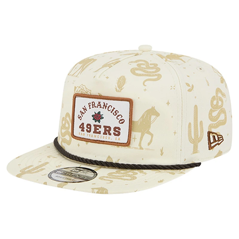 Casquette ajustable New Era crème Desert Rose 19TWENTY pour homme des San Francisco 49ers