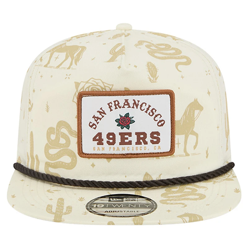 Men's New Era  Cream San Francisco 49ers Desert Rose 19TWENTY Adjustable Hat