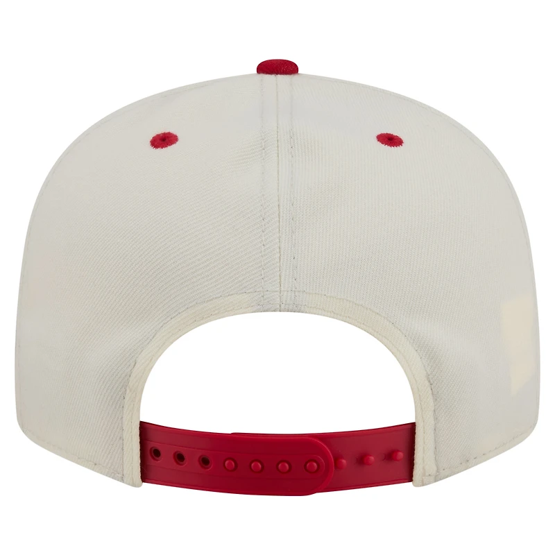 Casquette snapback New Era crème pour homme, modèle surdimensionné San Francisco 49ers, logo 9FIFTY