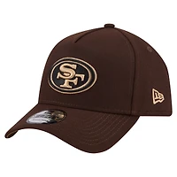 Casquette ajustable New Era 9FORTY marron foncé San Francisco 49ers, modèle Burnt Wood A-Frame, pour homme