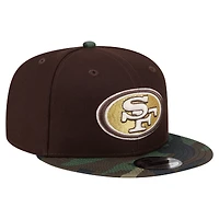 Men's New Era  Dark Brown San Francisco 49ers Burnt Wood Camo 9FIFTY Snapback Hat