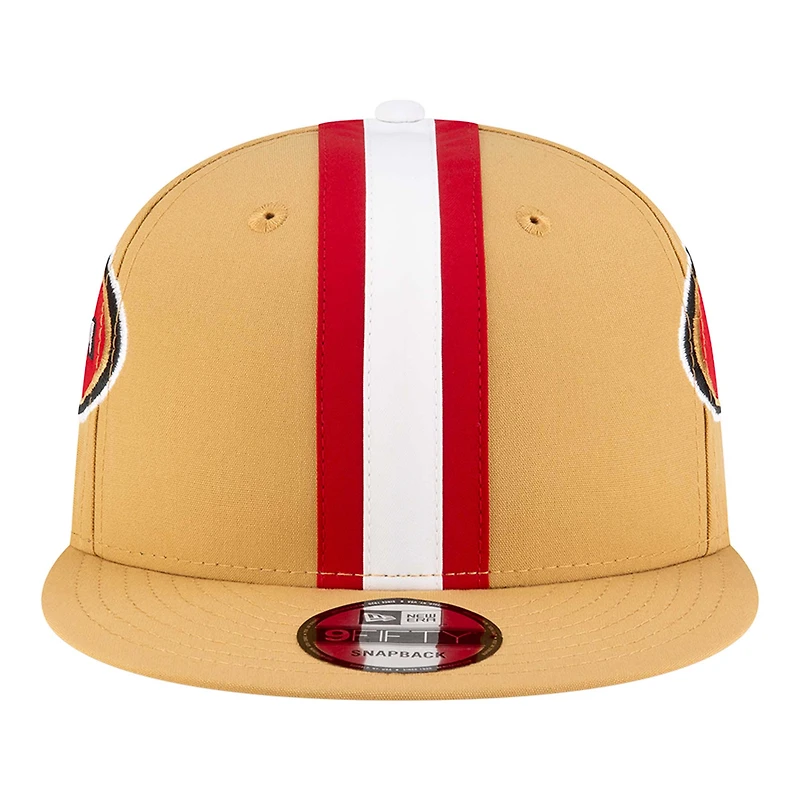 Men's New Era Gold San Francisco 49ers  Helmet 9FIFTY Snapback Hat
