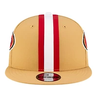 Men's New Era Gold San Francisco 49ers  Helmet 9FIFTY Snapback Hat